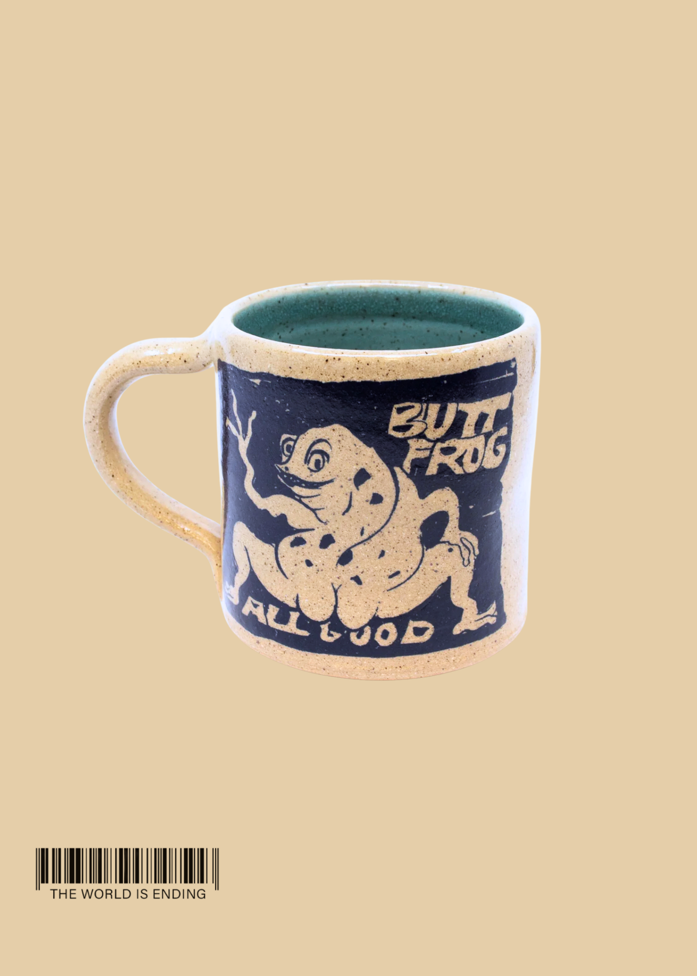 LIZ BORN - BUTT FROG MUG