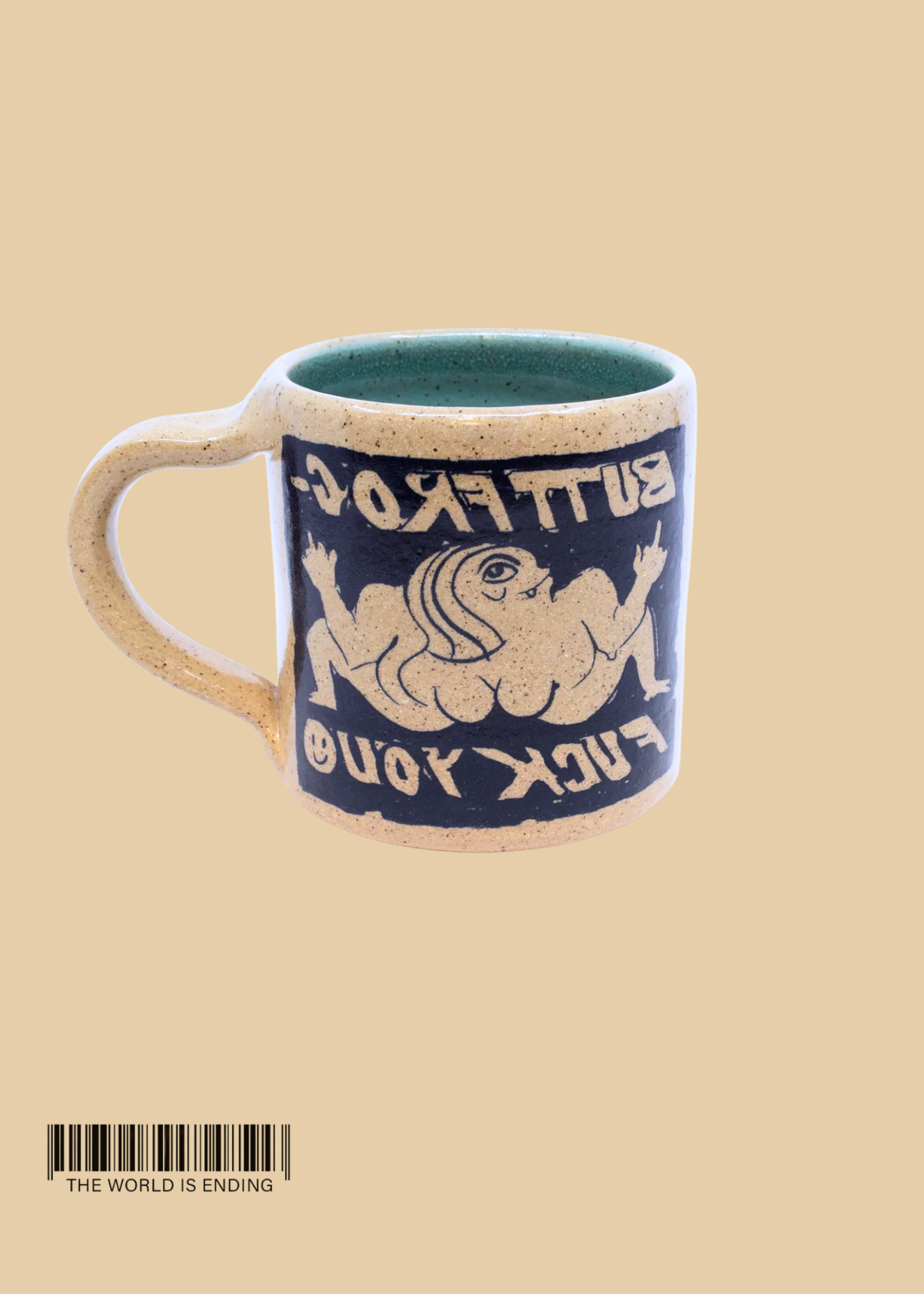 LIZ BORN - BUTT FROG MUG