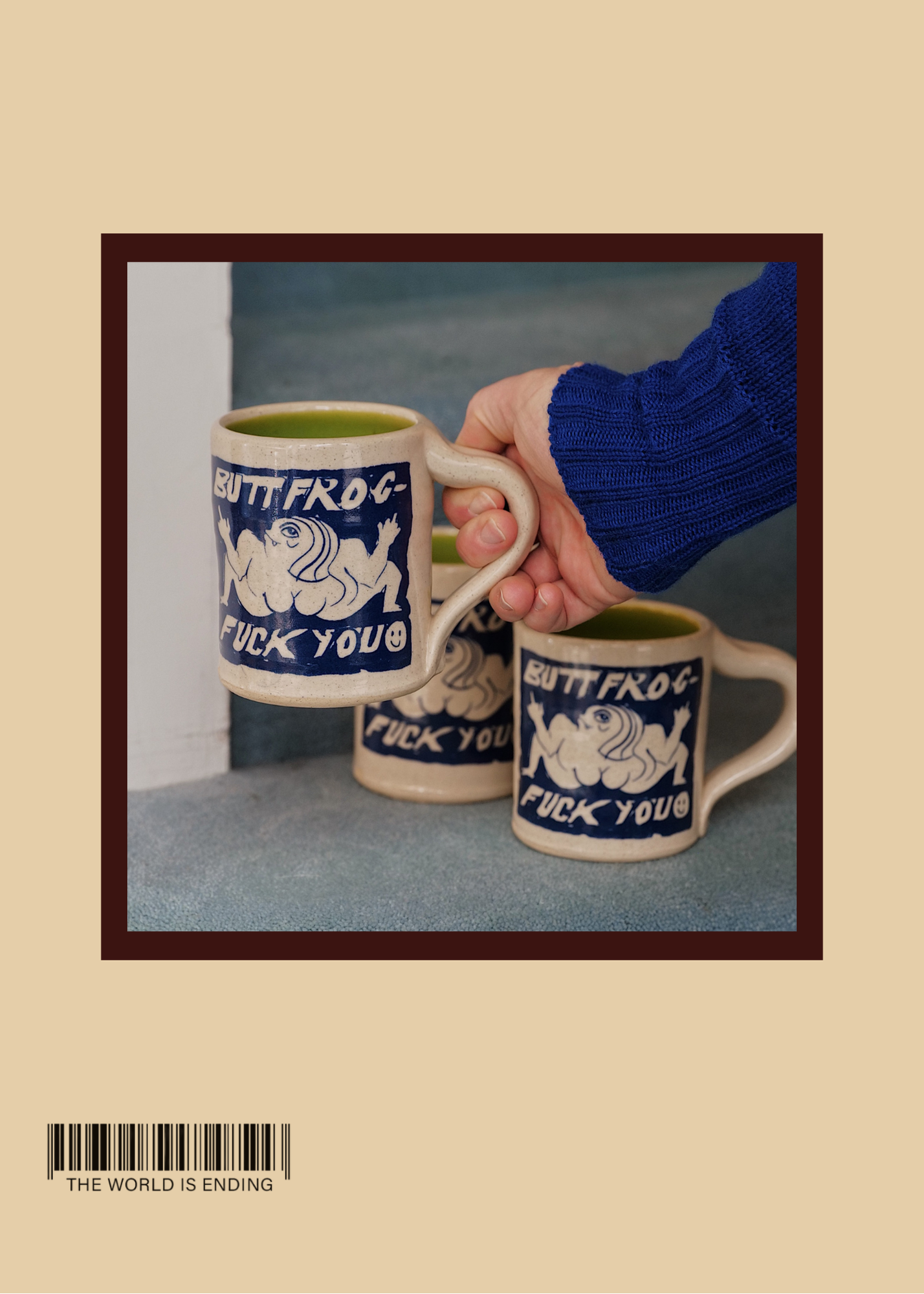 LIZ BORN - BUTT FROG MUG