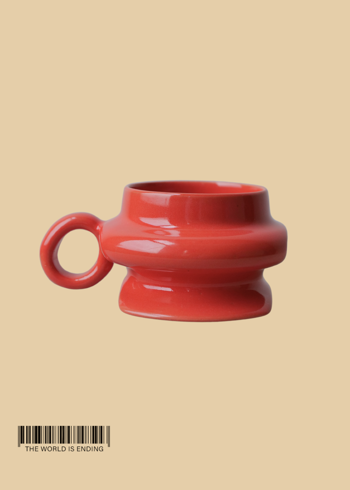DARA SCHUMAN - RED ORANGE SHORT MUG