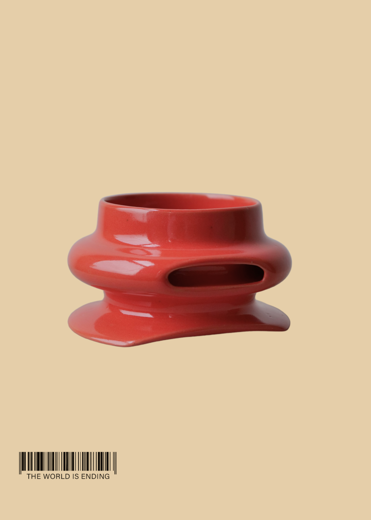 DARA SCHUMAN - RED ORANGE SHORT MUG