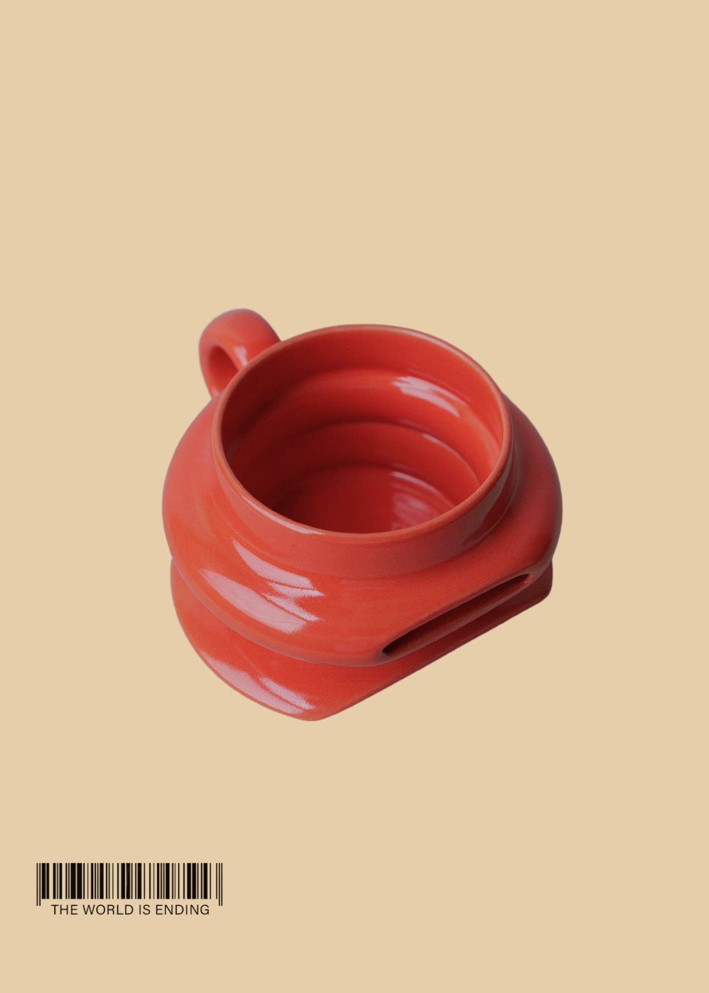 DARA SCHUMAN - RED ORANGE SHORT MUG