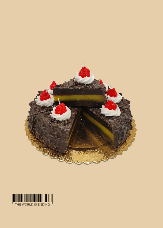 CHOCOLATE CAKE SLICE CANDLE