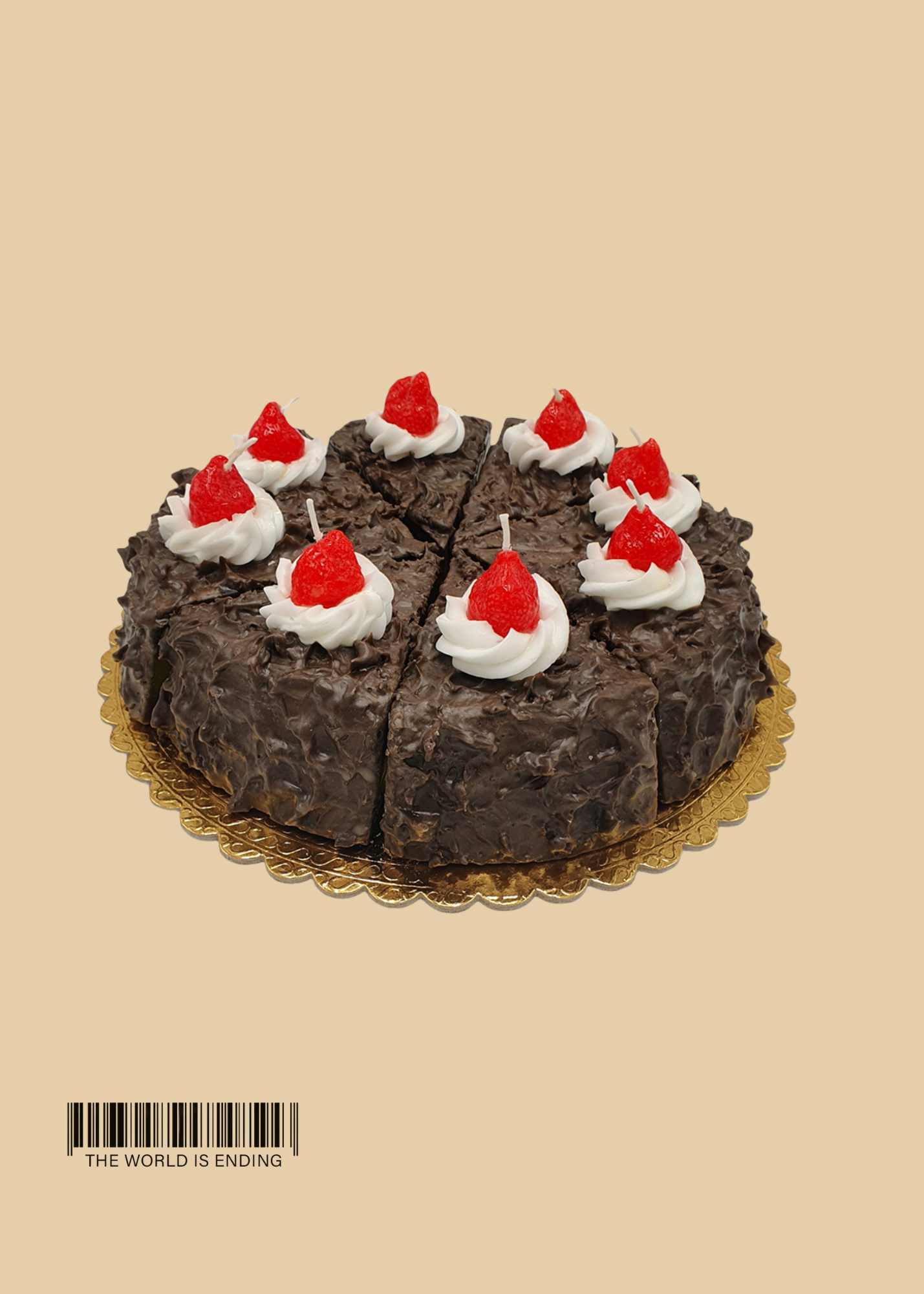 CHOCOLATE CAKE SLICE CANDLE