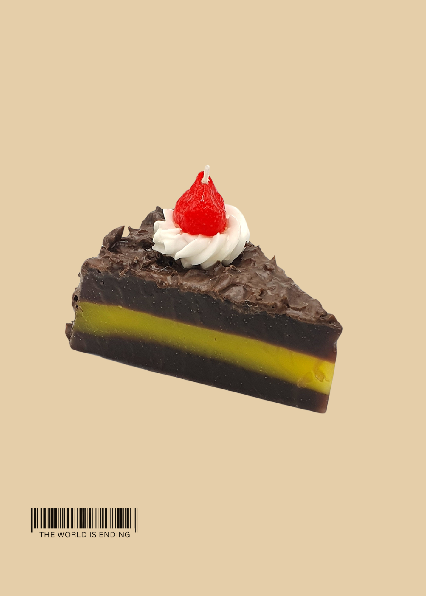 CHOCOLATE CAKE SLICE CANDLE