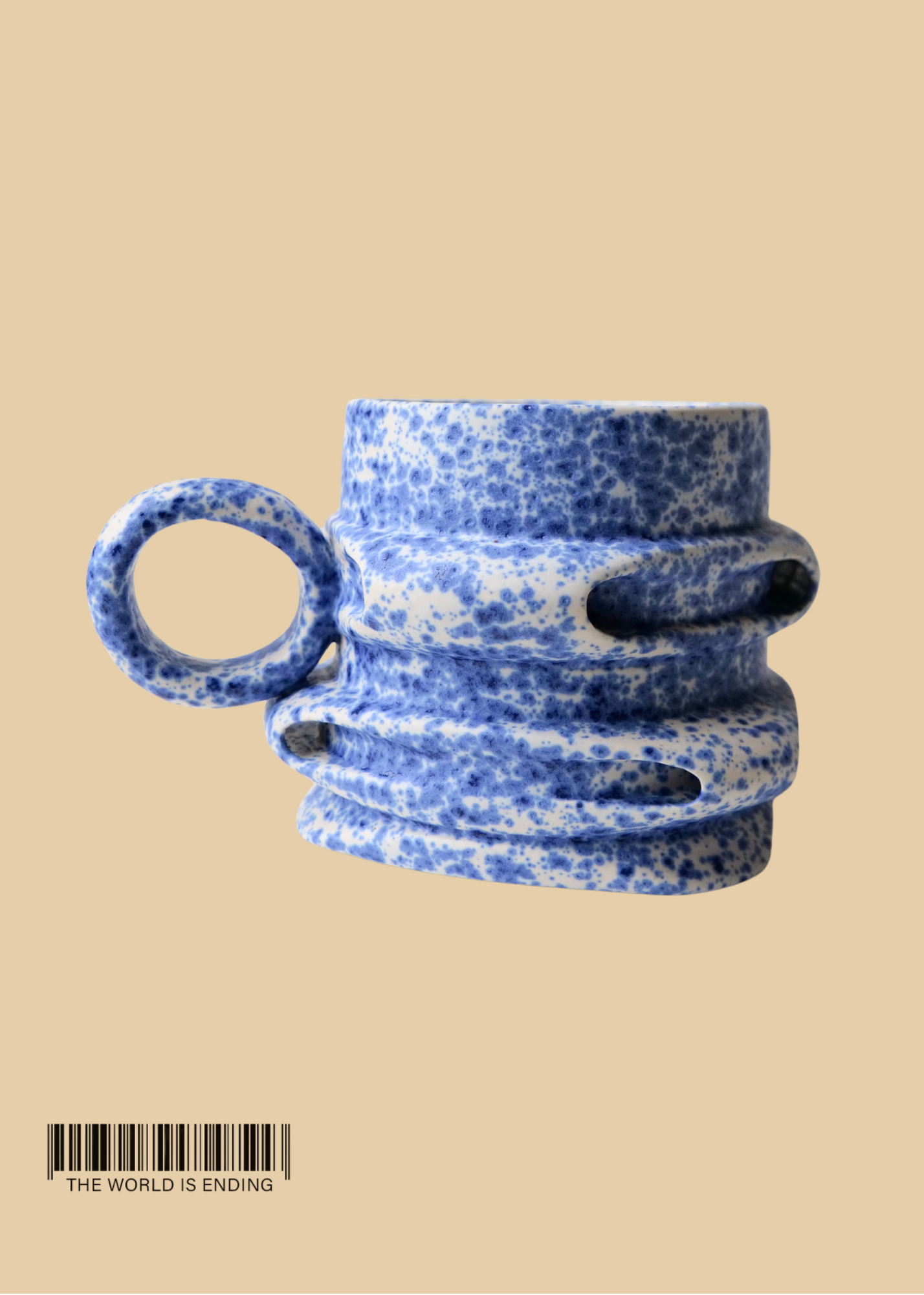 DARA SCHUMAN - SPECKLED EGG BLUE MUG 2
