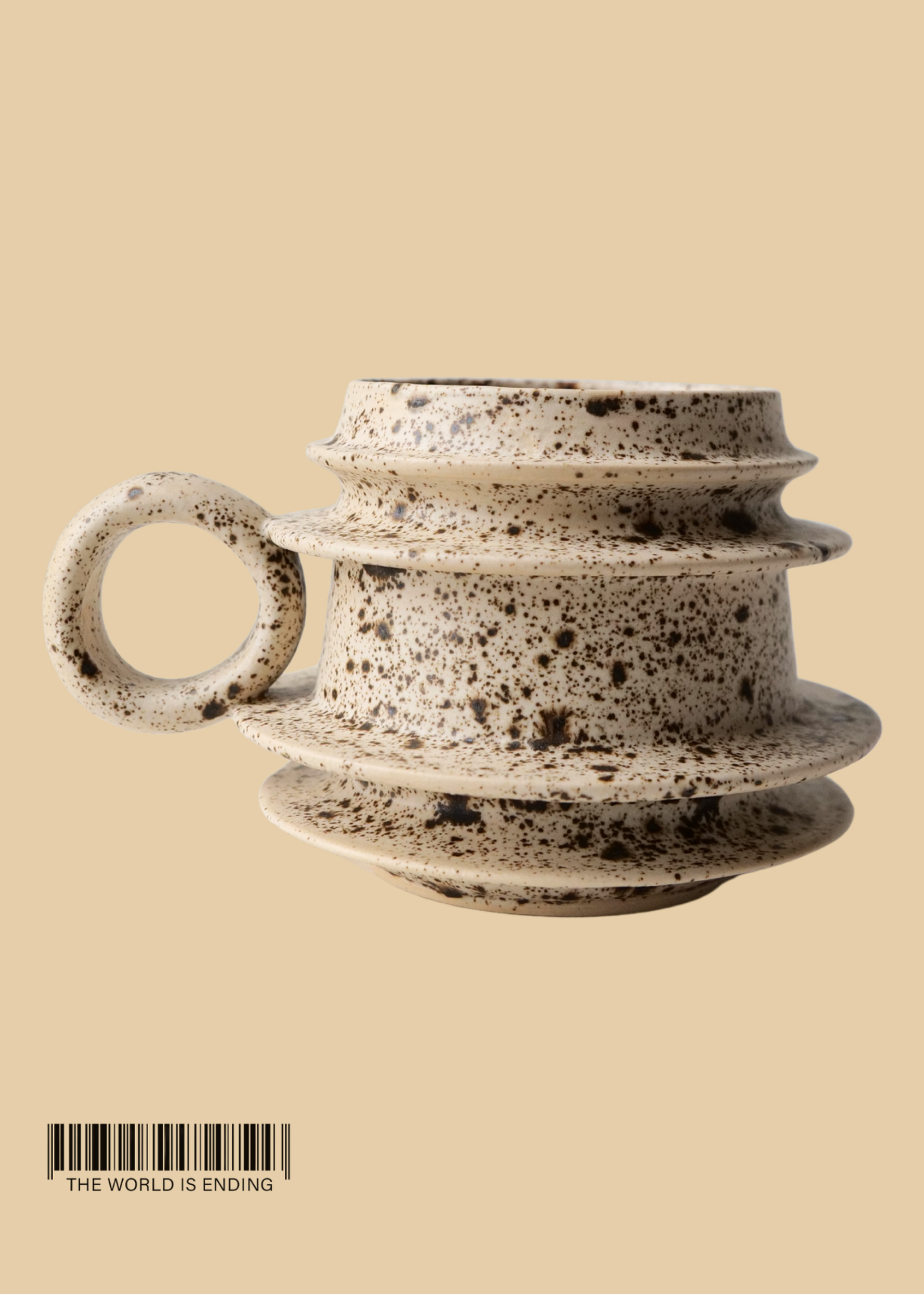 DARA SCHUMAN - SPECKLED EGG BROWN MUG 2