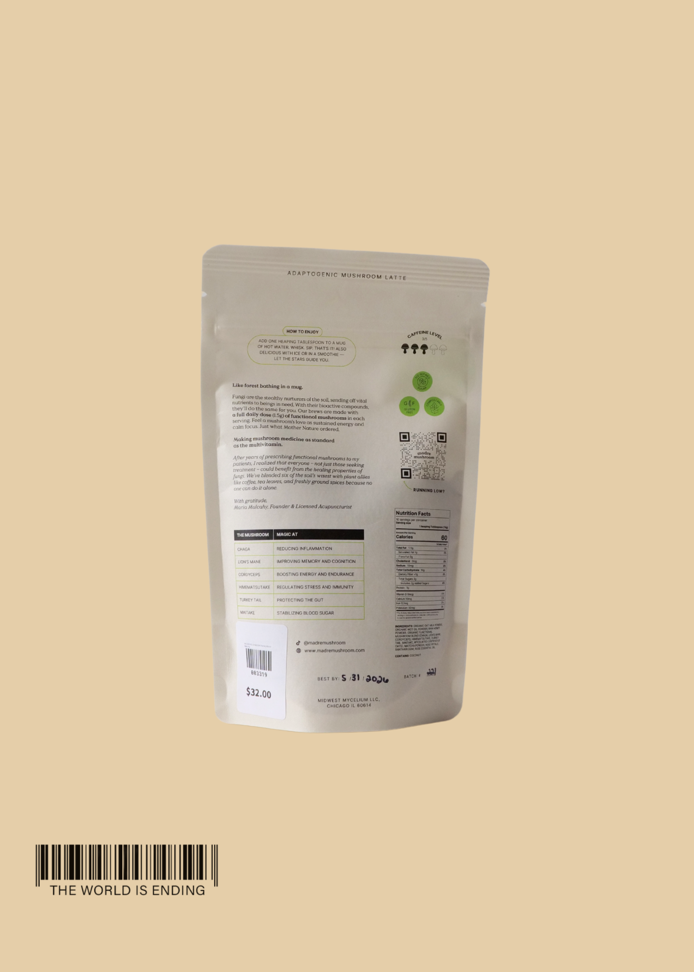 MADRE MUSHROOM HONEY ROSE MATCHA