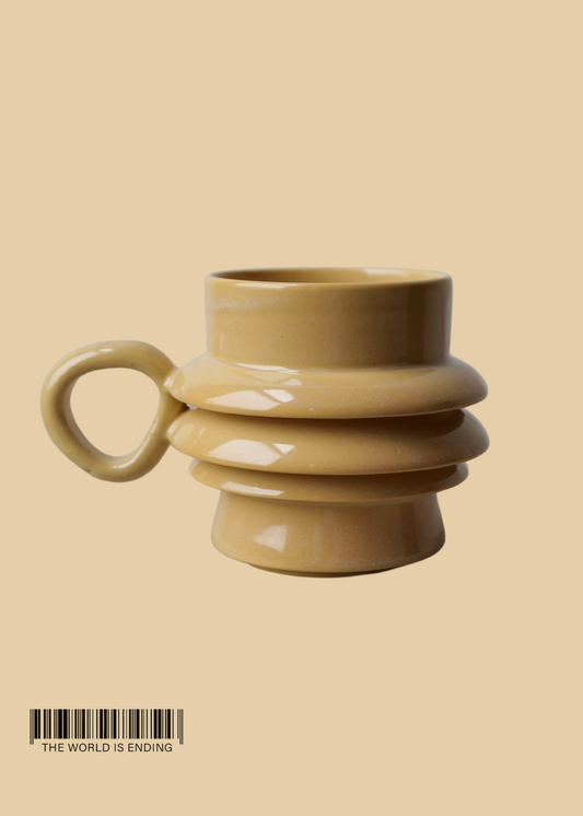 DARA SCHUMAN - YELLOW 3 FOLD MUG