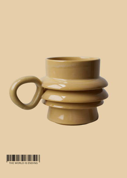 DARA SCHUMAN - YELLOW 3 FOLD MUG