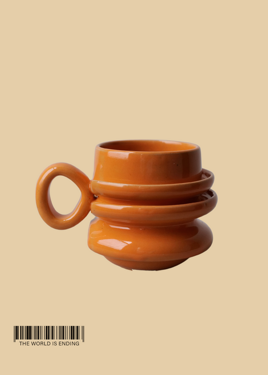 DARA SCHUMAN - ORANGE 3 RING MUG