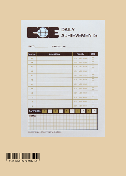 MARIGOLD PRESS COE DAILY ACHIEVEMENTS PAD