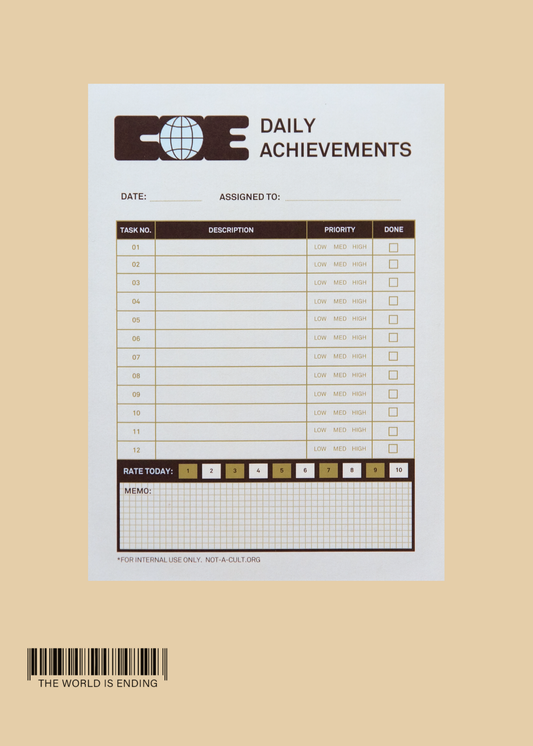 MARIGOLD PRESS COE DAILY ACHIEVEMENTS PAD