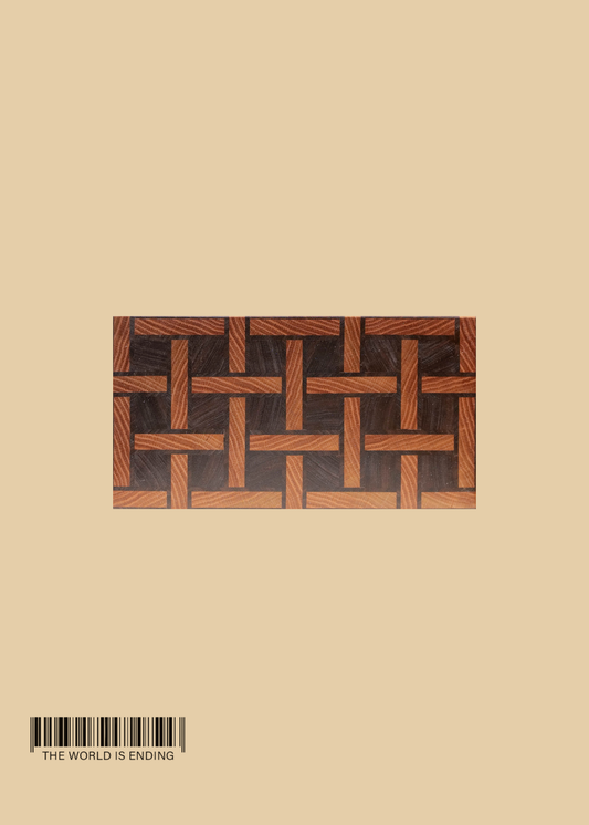 SAM APPLEBAUM BASKET WEAVE WITH WALNUT CUTTING BOARD