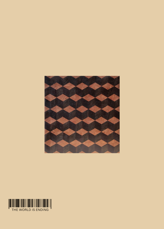SAM APPLEBAUM 3D DARK CUBES #2 CUTTING BOARD