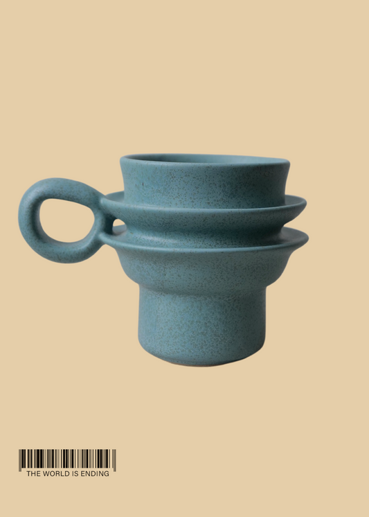 DARA SCHUMAN - BLUE 2 FOLD MUG