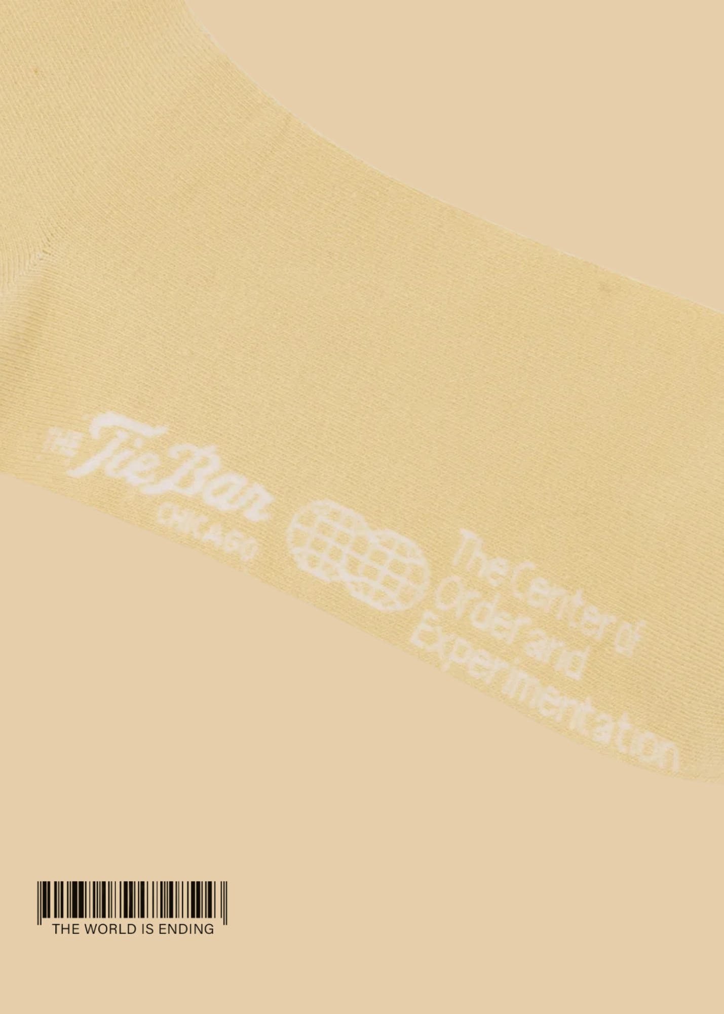 THE CENTER OF ORDER AND EXPERIMENTATION x THE TIE BAR THE INDEX CREAM SOCK