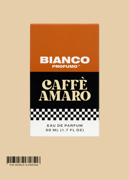Perfume box labeled 'Caffè Amaro' by Bianco Profumo, 50ml