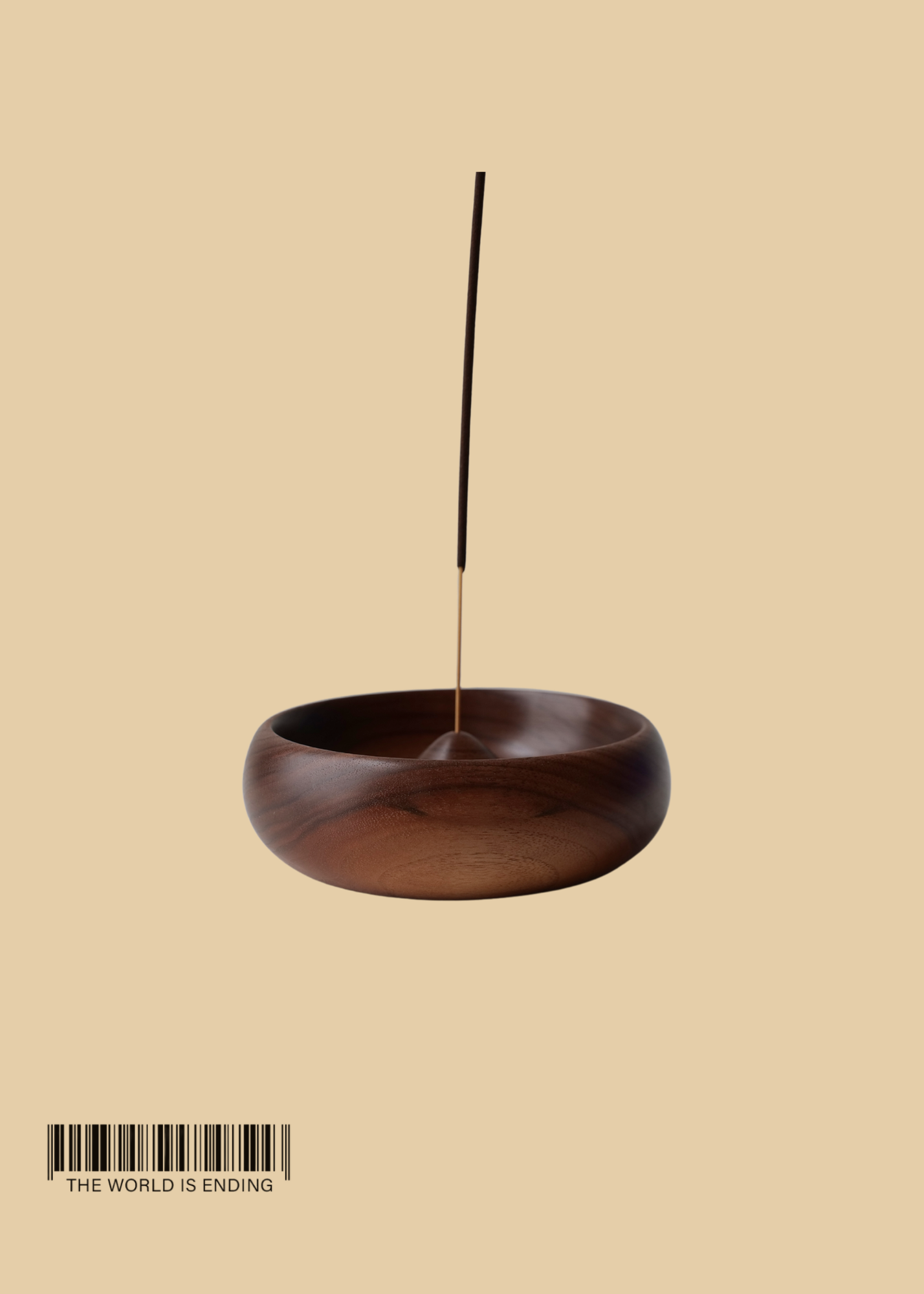 STUDIO SOUR WALNUT MOUND INCENSE BURNER