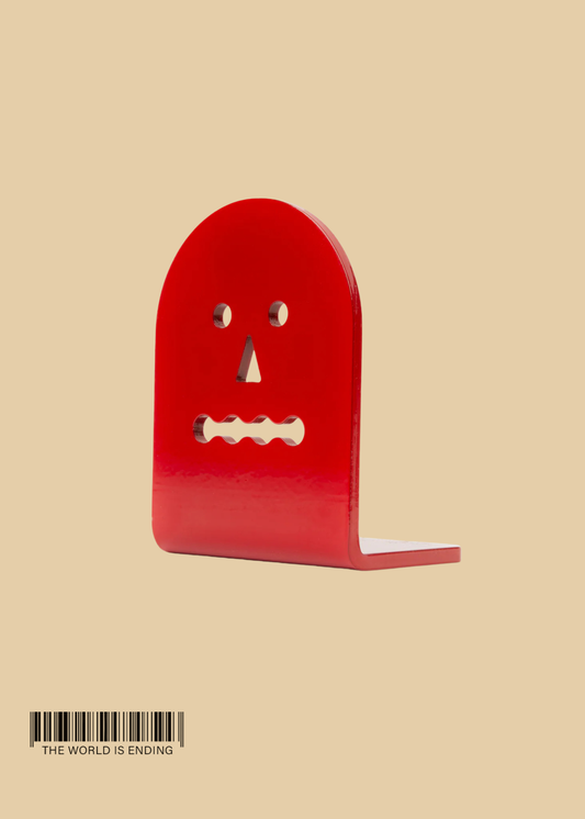 BEN'S WEBSITE STEEL BOOKEND - RED