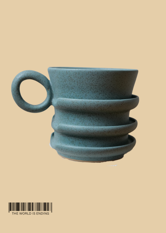 DARA SCHUMAN - BLUE PEBBLE MUG 3
