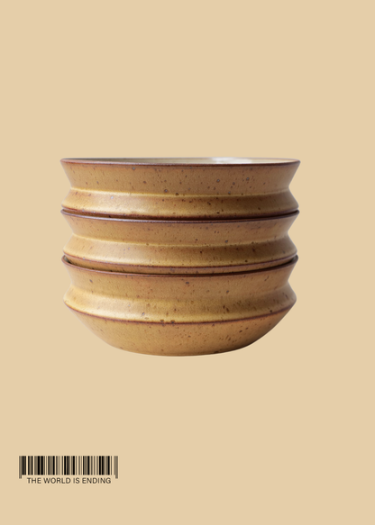 THREE DOT CERAMICS YELLOW BOWL