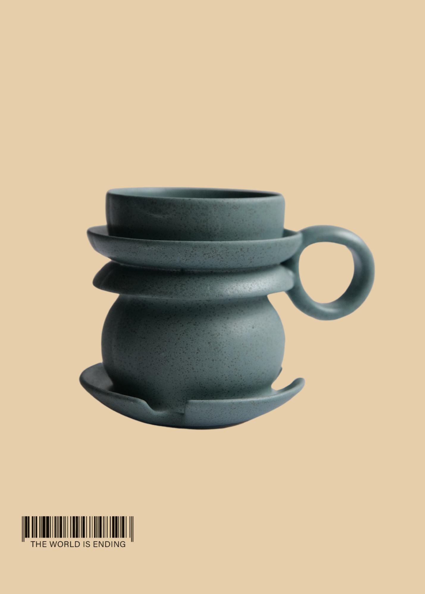DARA SCHUMAN - BLUE PEBBLE 9 MUG