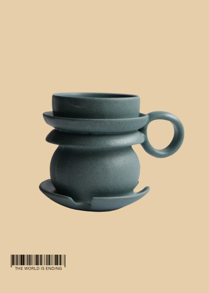 DARA SCHUMAN - BLUE PEBBLE 9 MUG