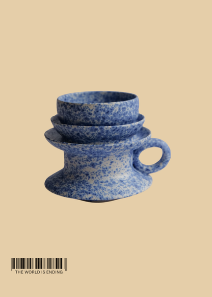DARA SCHUMAN - SPECKLED EGG BLUE 10 MUG