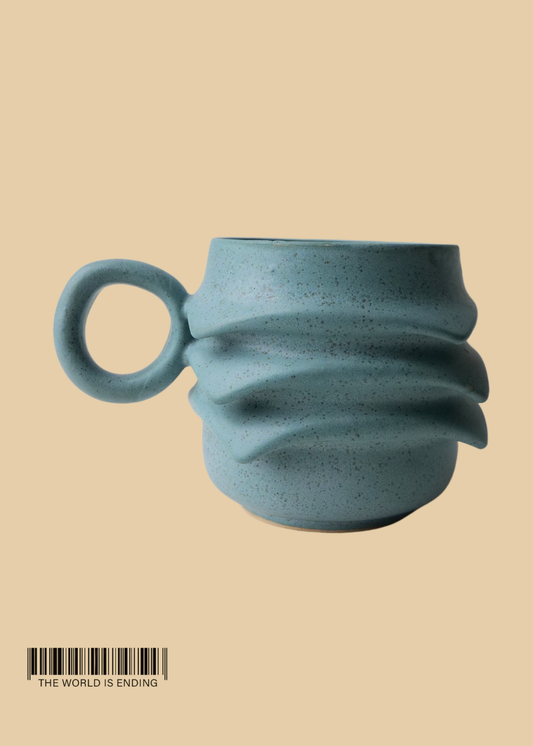 DARA SCHUMAN - BLUE PEBBLE MUG 6