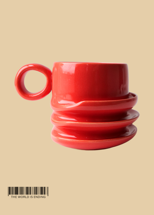 DARA SCHUMAN - RED ORANGE MUG 7