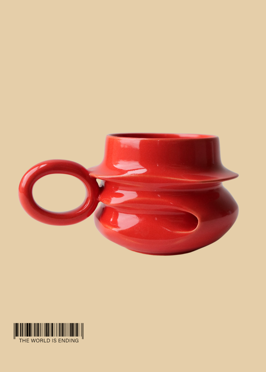 DARA SCHUMAN - RED ORANGE MUG 6