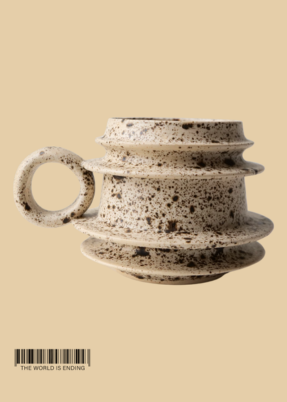 DARA SCHUMAN - SPECKLED EGG BROWN MUG 2