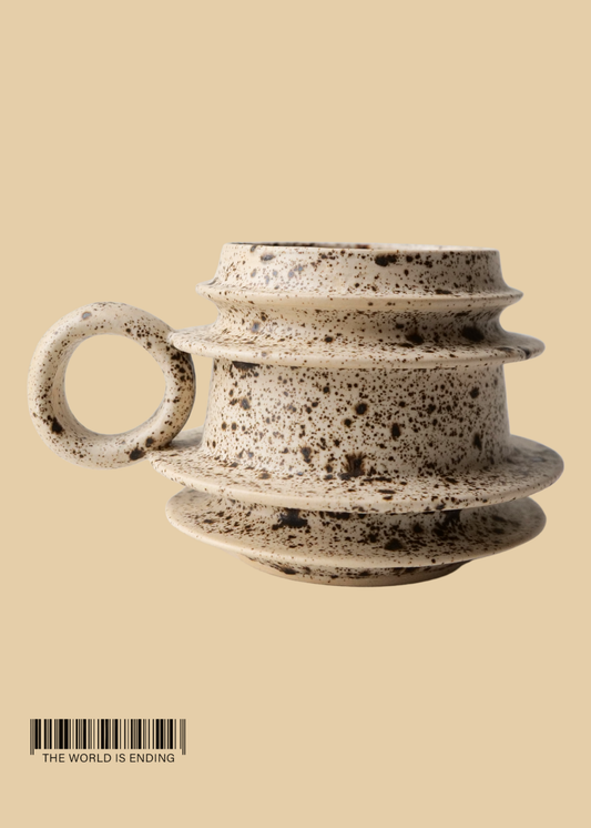 DARA SCHUMAN - SPECKLED EGG BROWN MUG 2