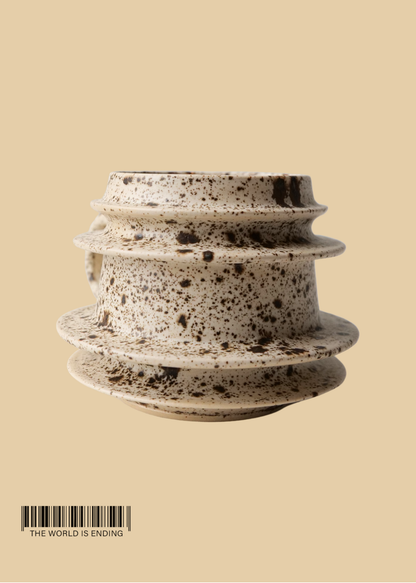 DARA SCHUMAN - SPECKLED EGG BROWN MUG 2